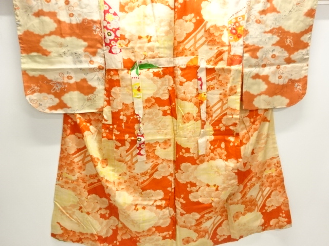 JAPANESE KIMONO / ANTIQUE JUBAN / SILK / BRIDGE & BRANCH UME